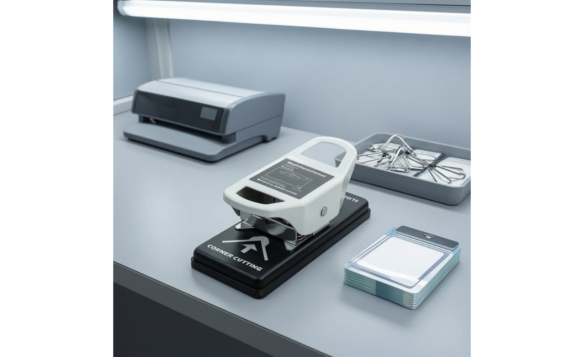 Desktop Slot Punch with 5mm Radius Corner Dual Use Card Punch with Corner