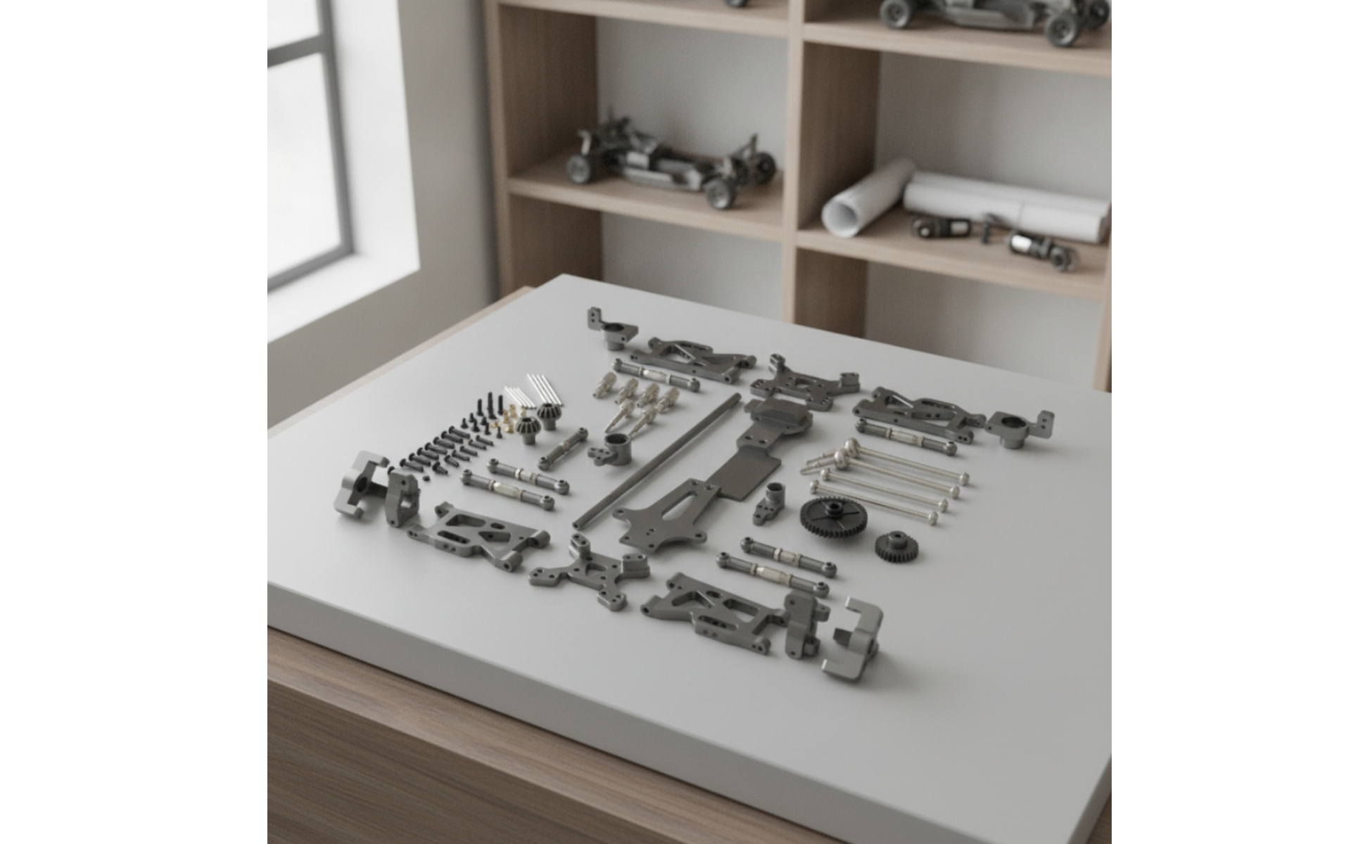 17 Pezzi Kit di Aggiornamento in Metallo Lavorato a CNC per Modellisti
