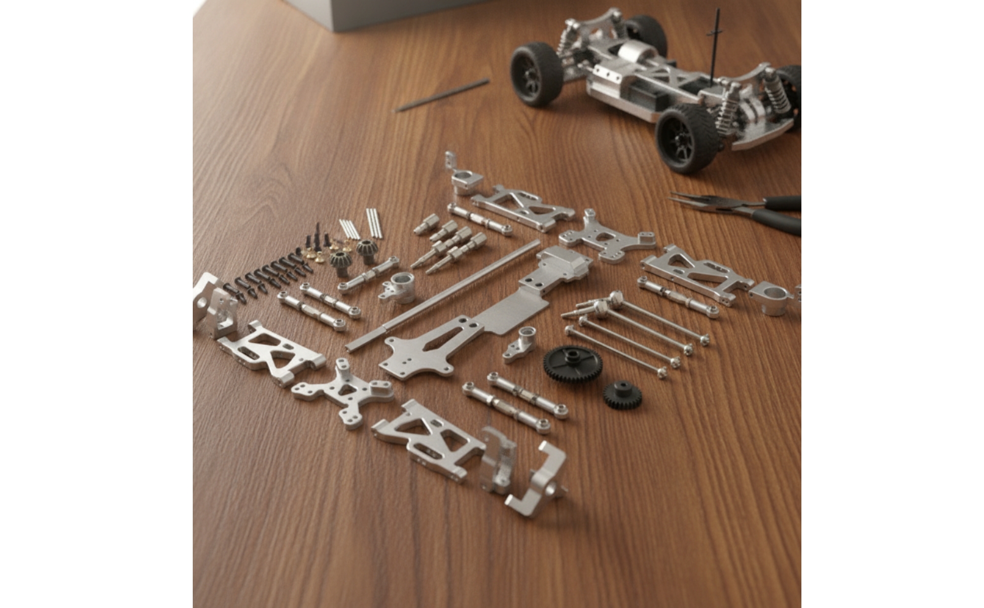 17 Pezzi Kit di Aggiornamento in Metallo Lavorato a CNC per Modellisti