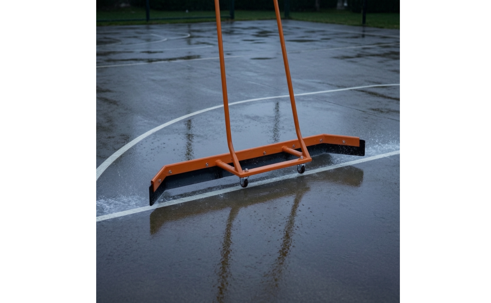 Water with Wheels Wide-Blade Rolling Floor Squeegee Heavy-Duty