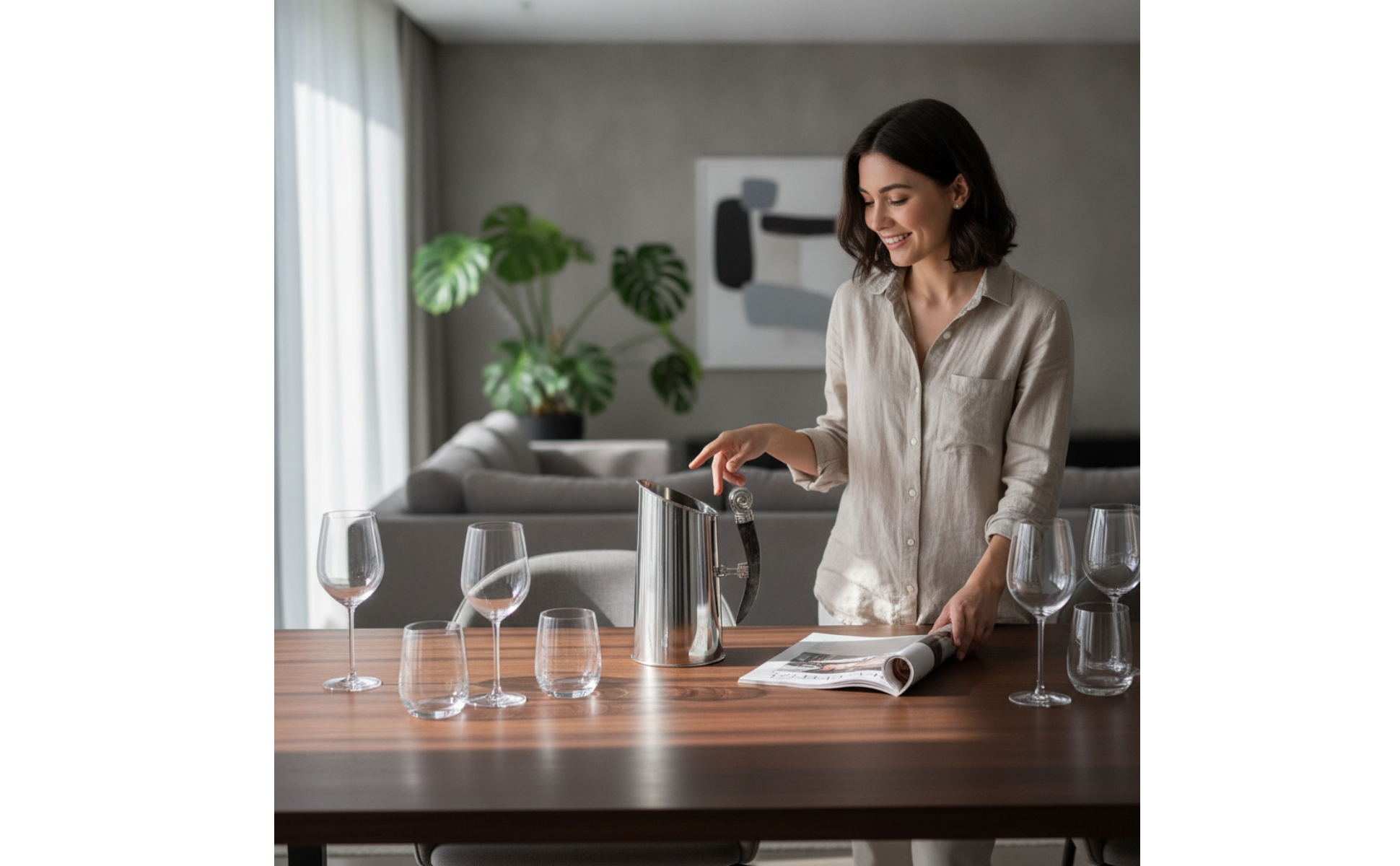 Ice Vessel with Handle Stainless Steel Ice Vessel Polished for Hosts, Decorators