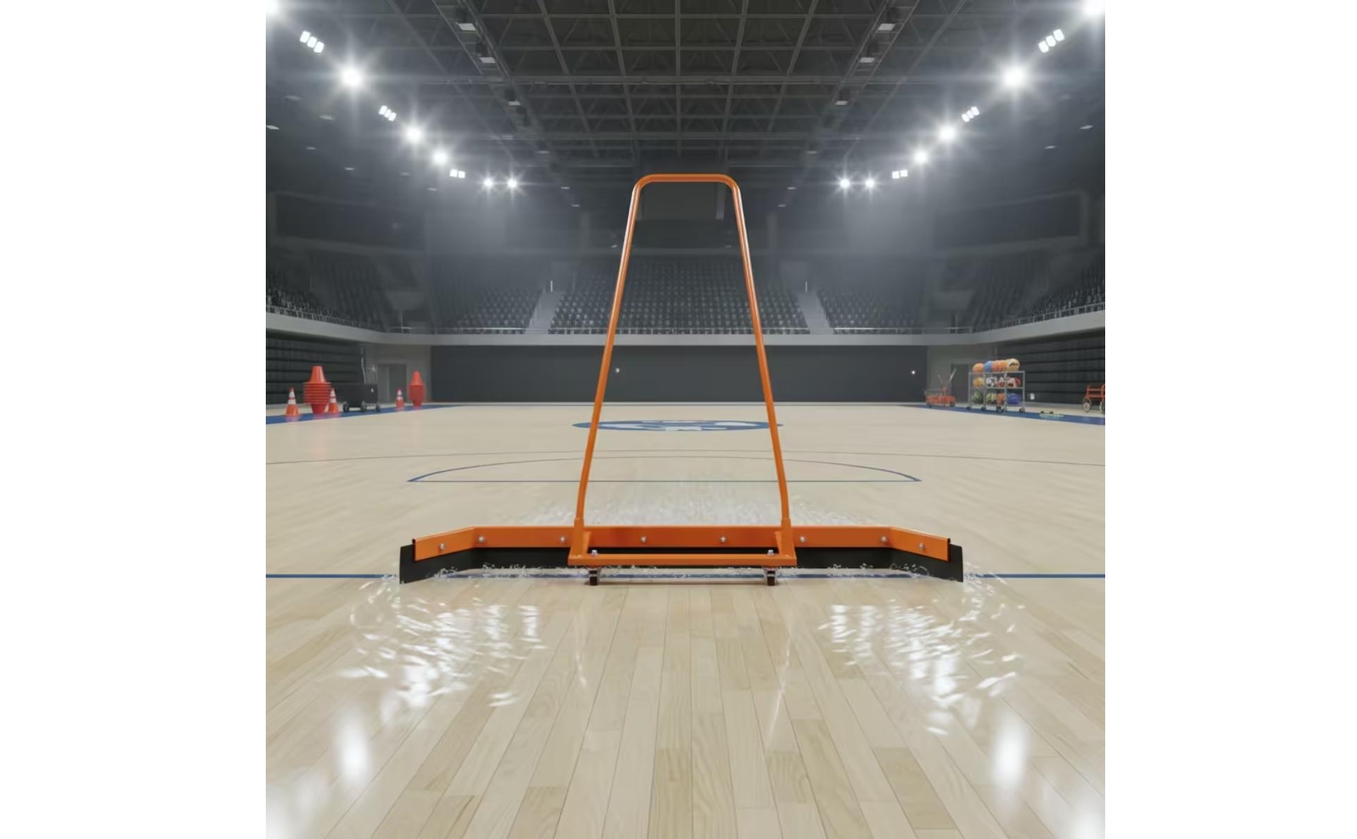 Water with Wheels Wide-Blade Rolling Floor Squeegee Heavy-Duty