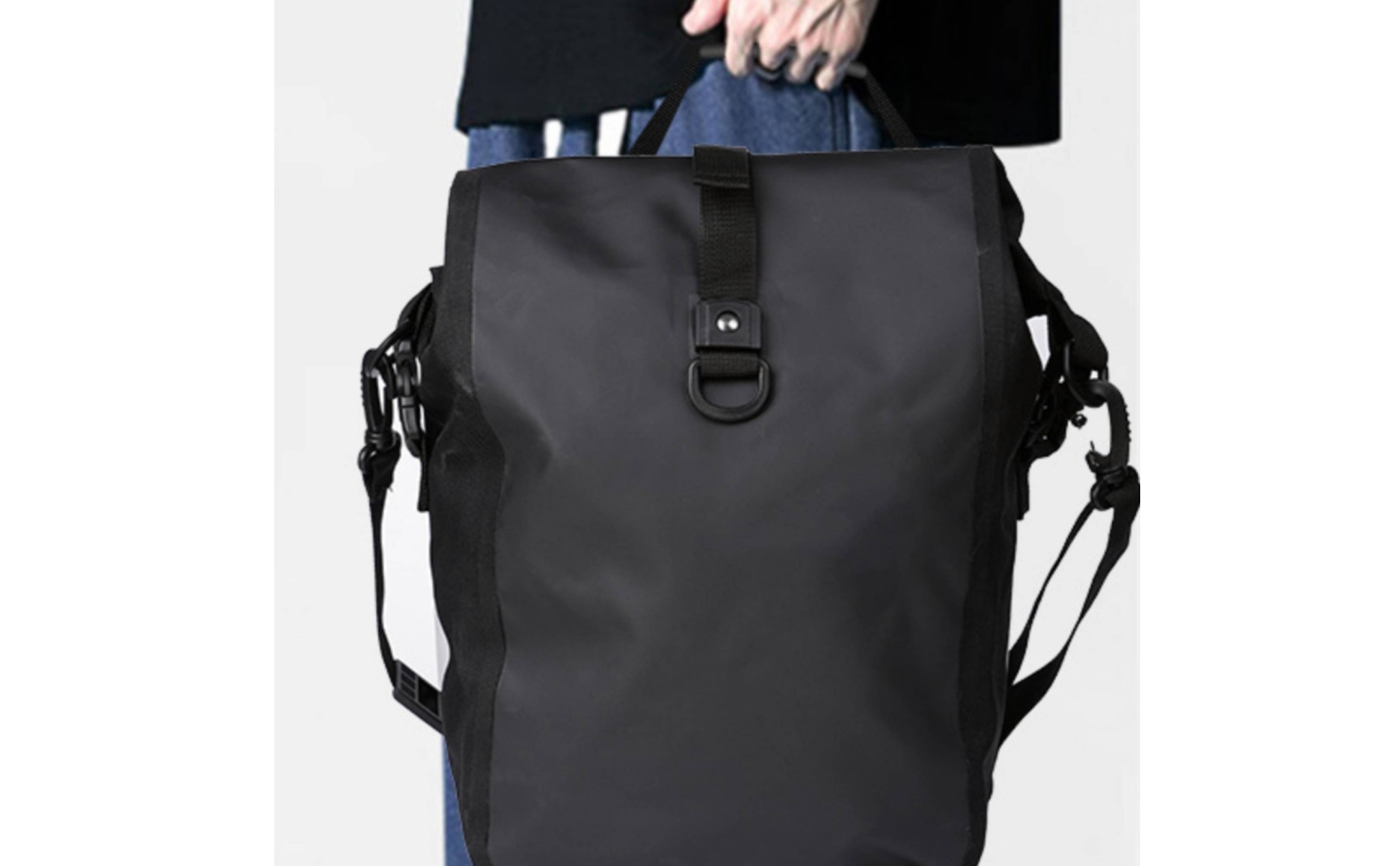 Bike Pannier Bag Waterproof Bike Pannier with Shoulder Strap Roll-Top