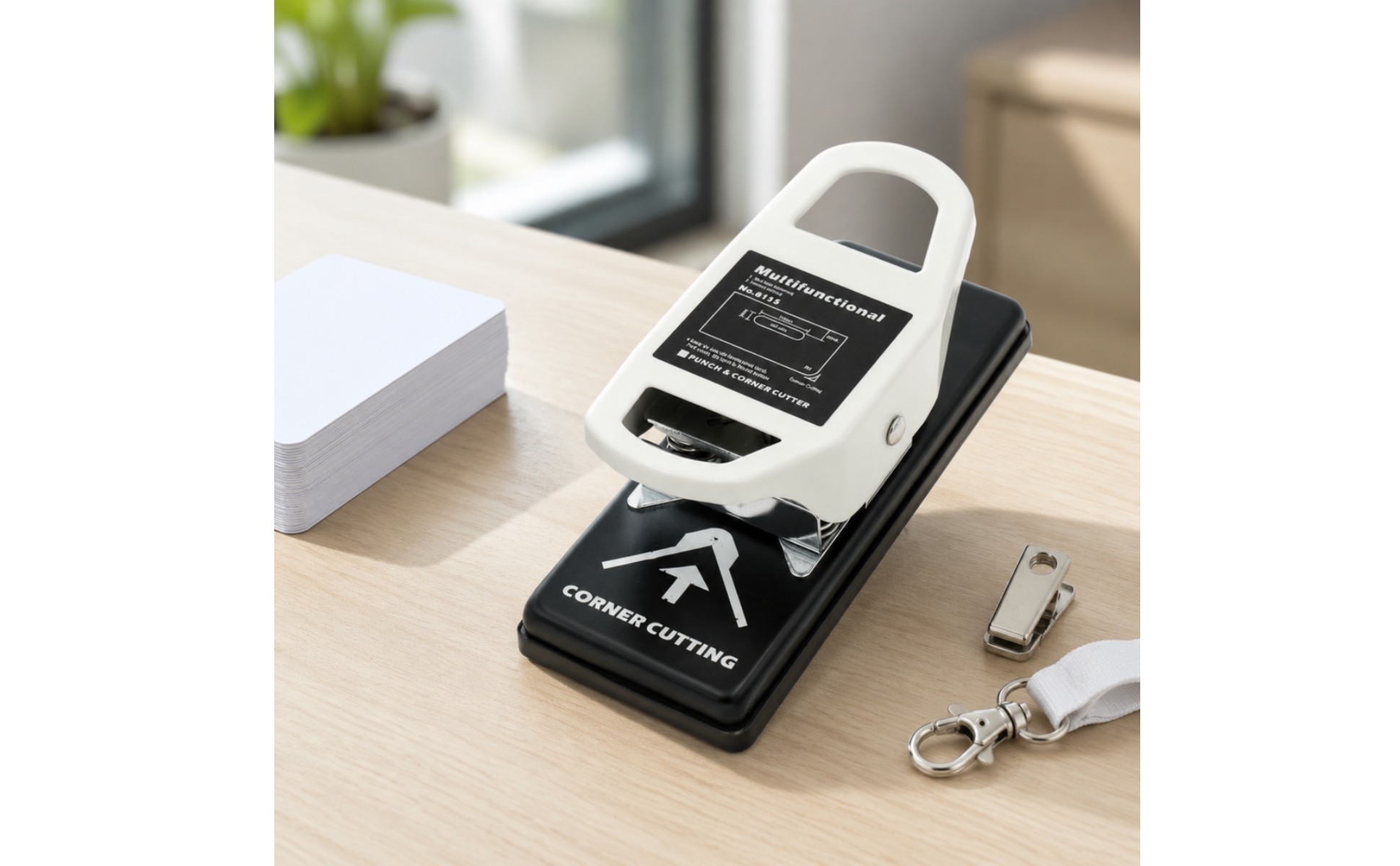 Desktop Slot Punch with 5mm Radius Corner Dual Use Card Punch with Corner