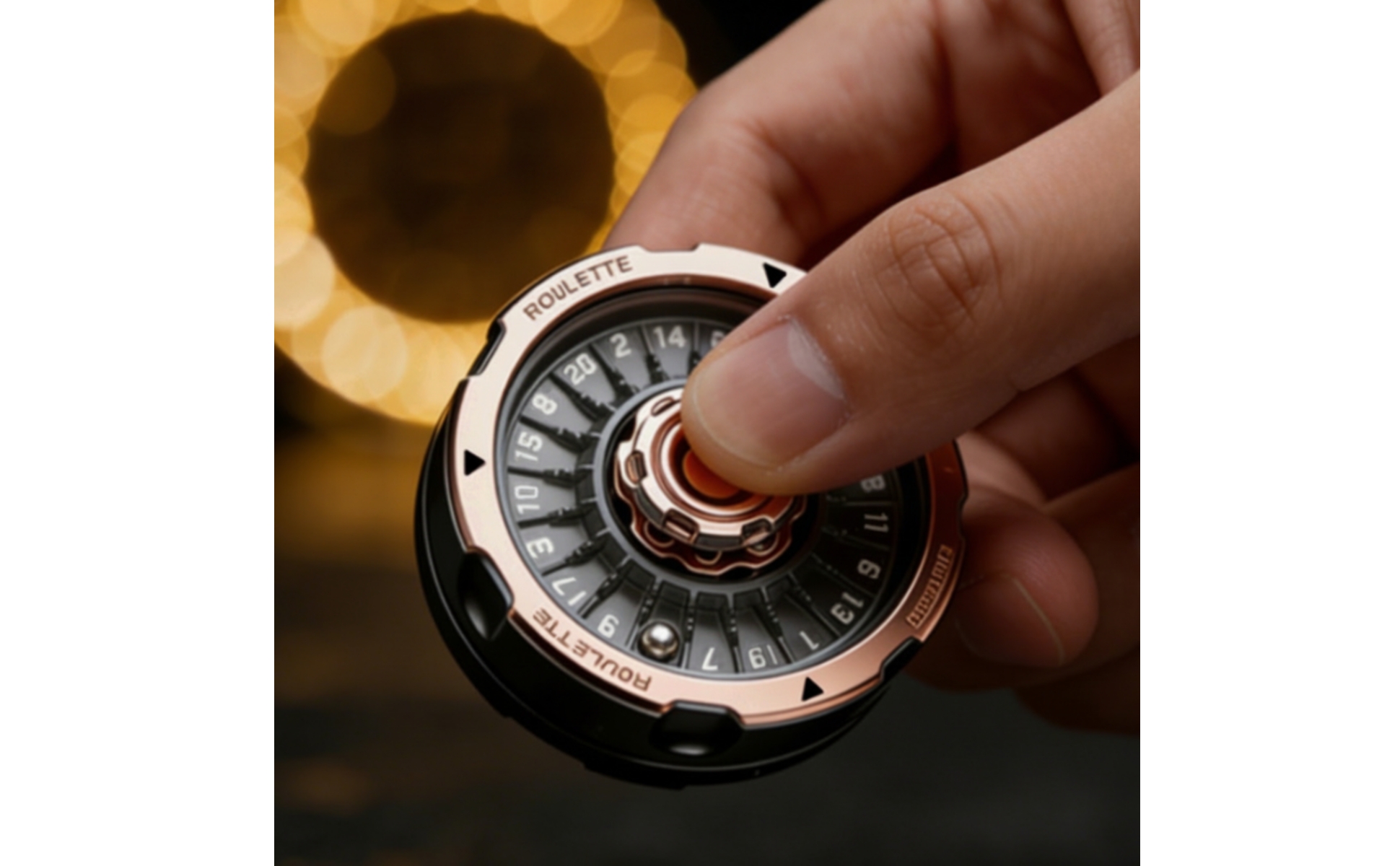 Roulette Wheel Fidget Rotating Wheel with Bearing Mechanical for Office, Adults