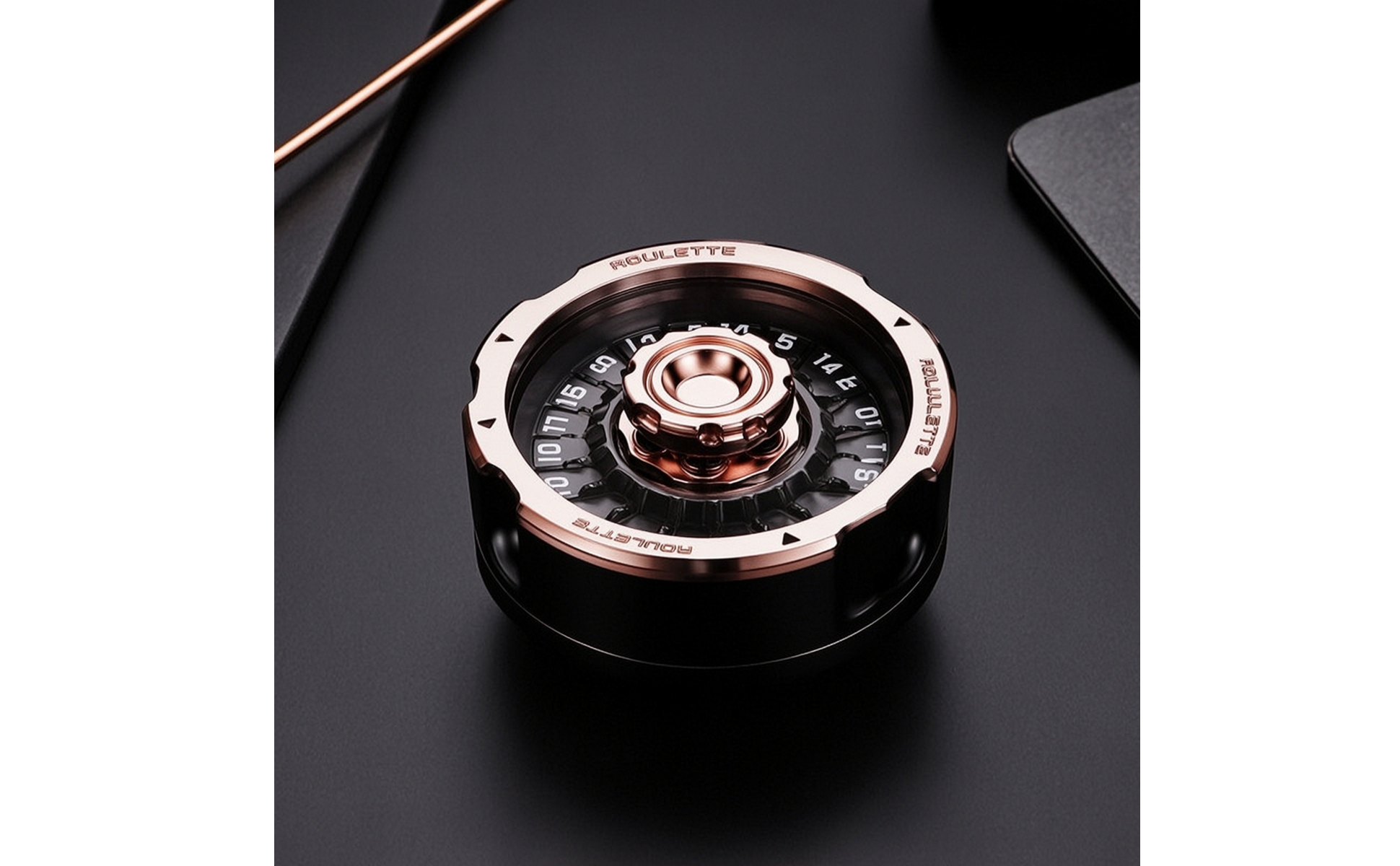 Roulette Wheel Fidget Rotating Wheel with Bearing Mechanical for Office, Adults