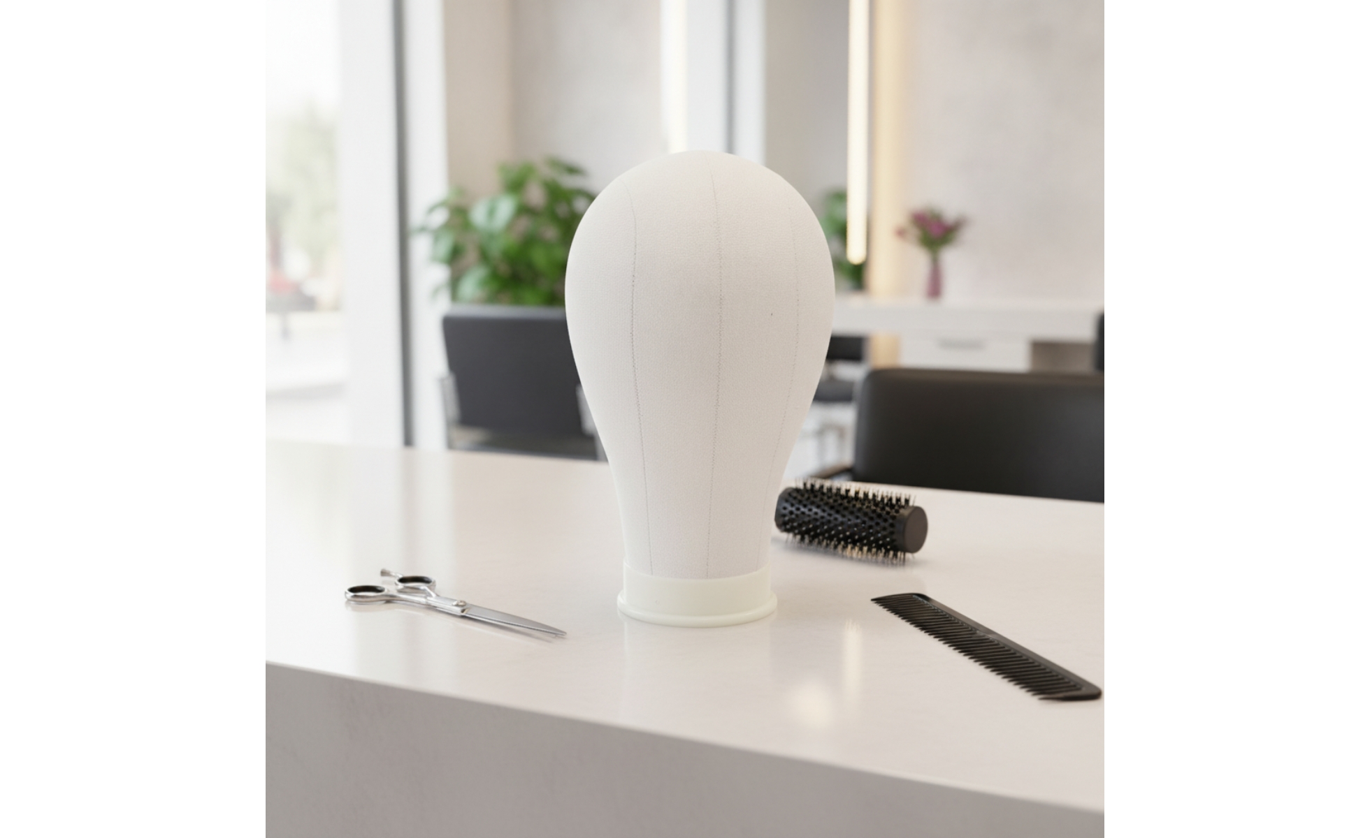 Hairpiece Display Head Textile-Textured Mannequin Head with Cloth Cover Easy To