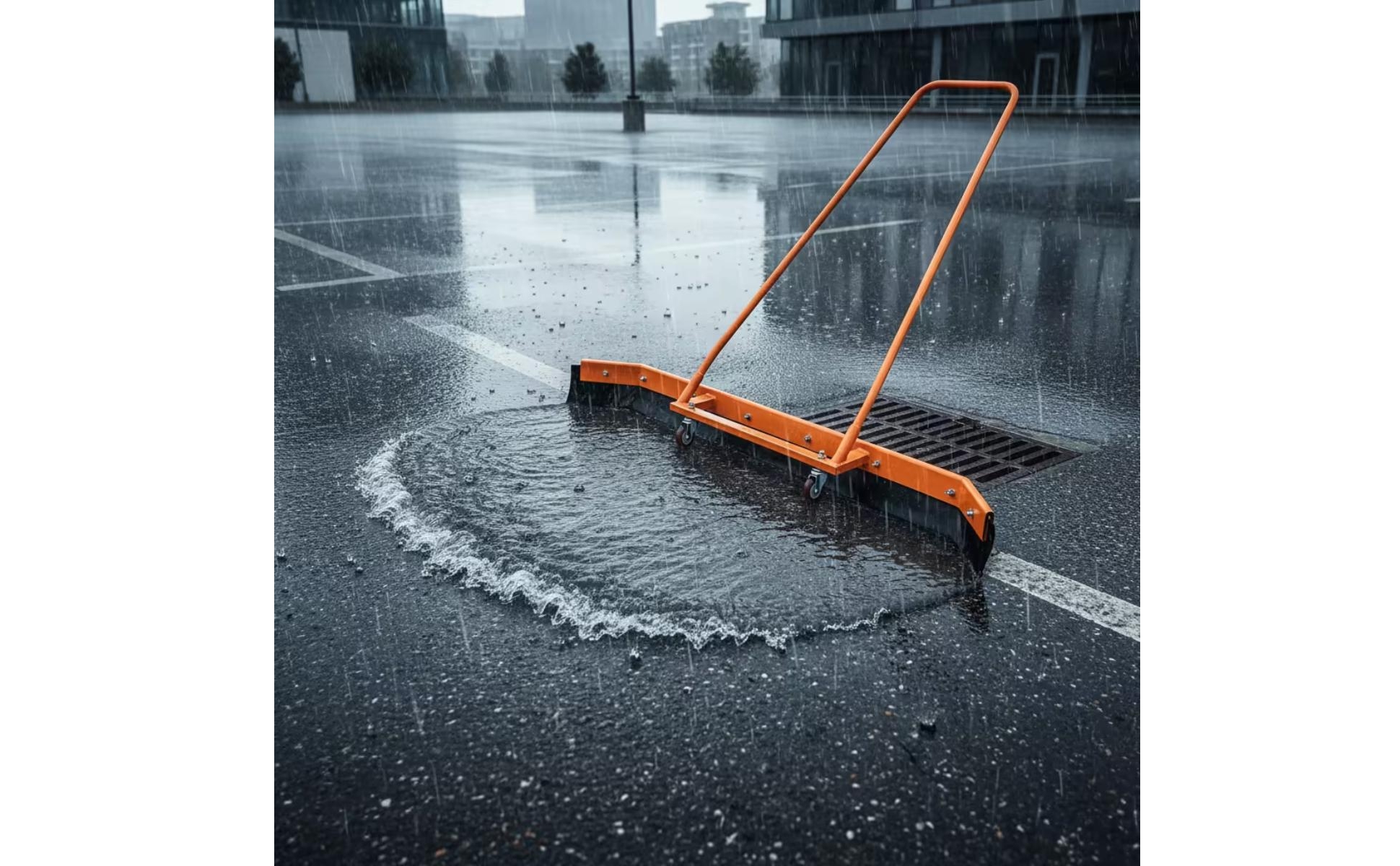 Water with Wheels Wide-Blade Rolling Floor Squeegee Heavy-Duty