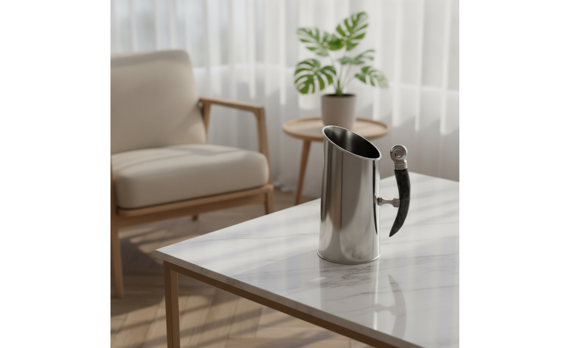 Ice Vessel with Handle Stainless Steel Ice Vessel Polished for Hosts, Decorators