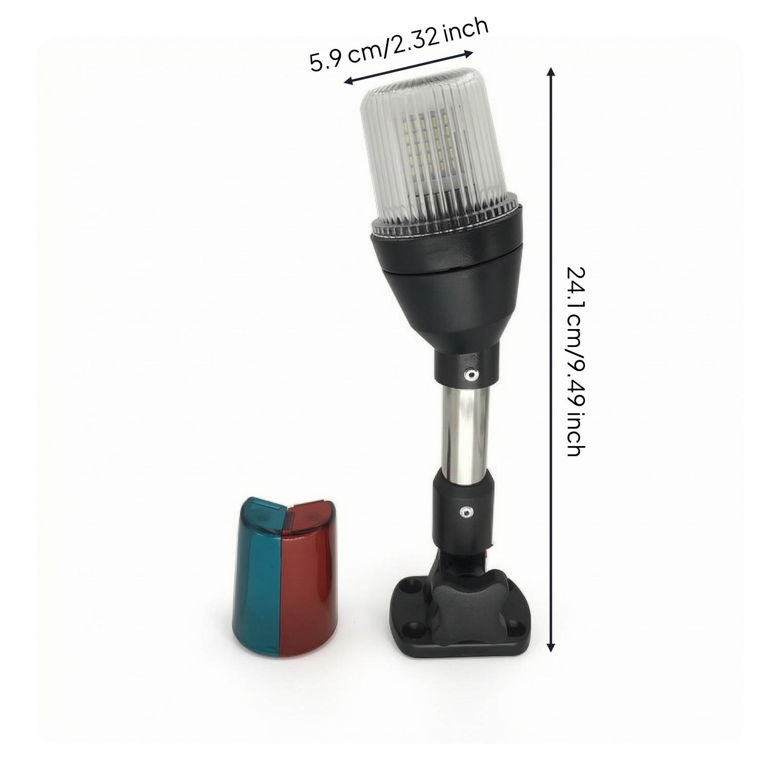 Boat Light with Base Waterproof Marine Light with Pole Heavy Duty