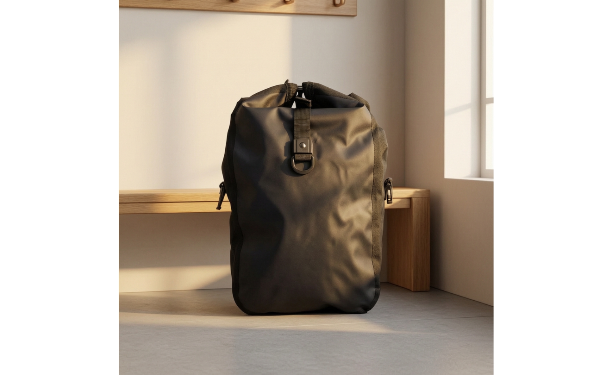 Bike Pannier Bag Waterproof Bike Pannier with Shoulder Strap Roll-Top