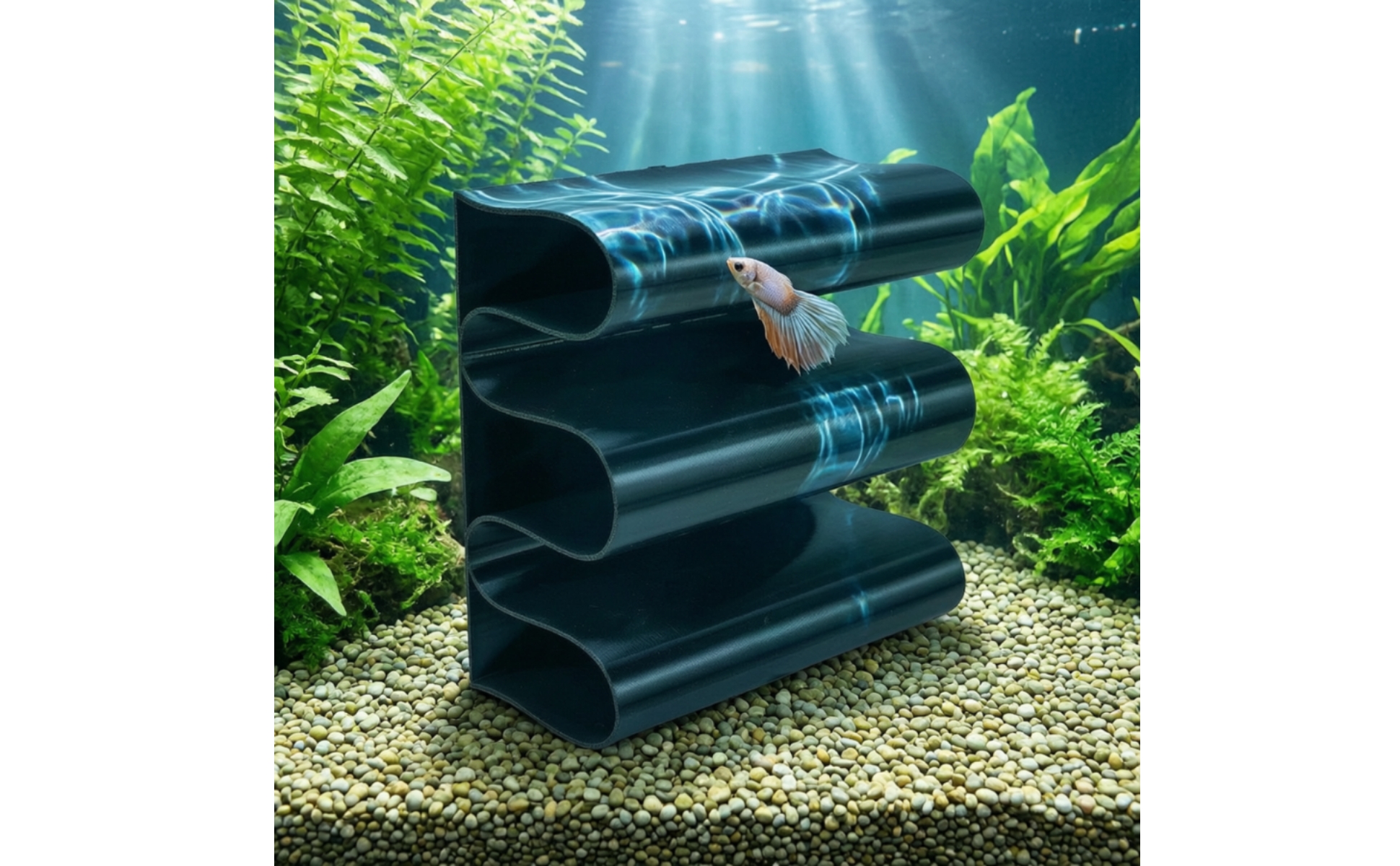Betta Tunnel Multi-Layer Betta Aquatic Hideout Easy to Install
