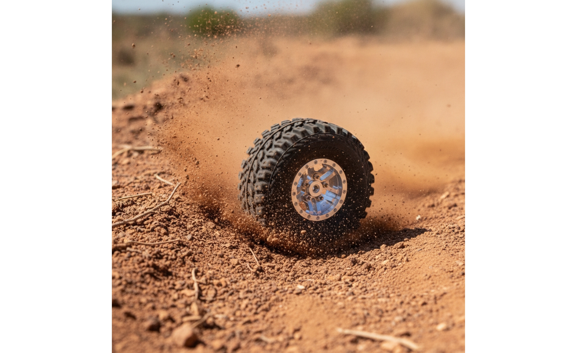 4 Pieces RC Car Wheels with Metal Hub off-Road RC Crawler Tires with Rims