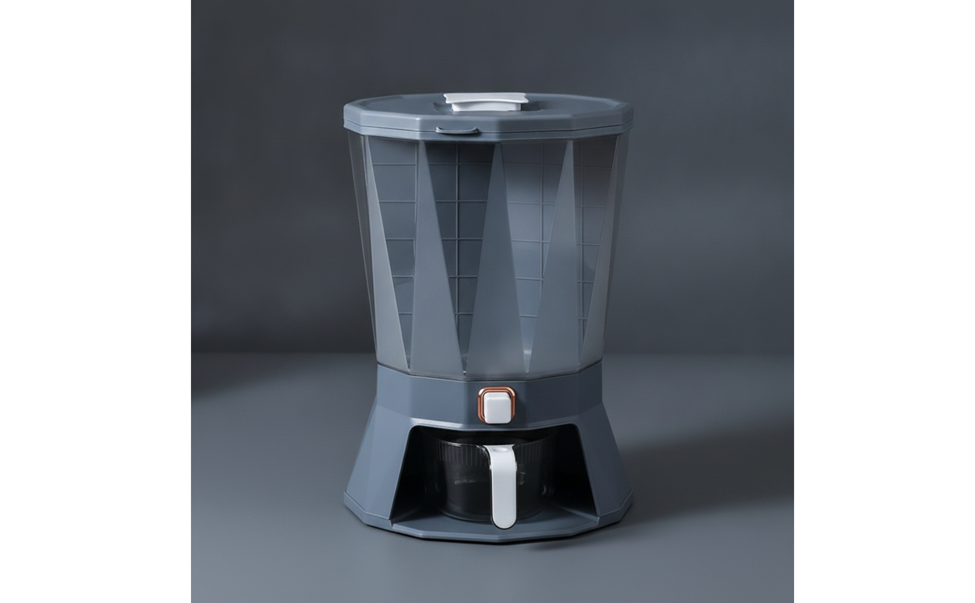 Rice Dispenser with Measuring Cup Rotating Grain Dispenser with Measuring Cup