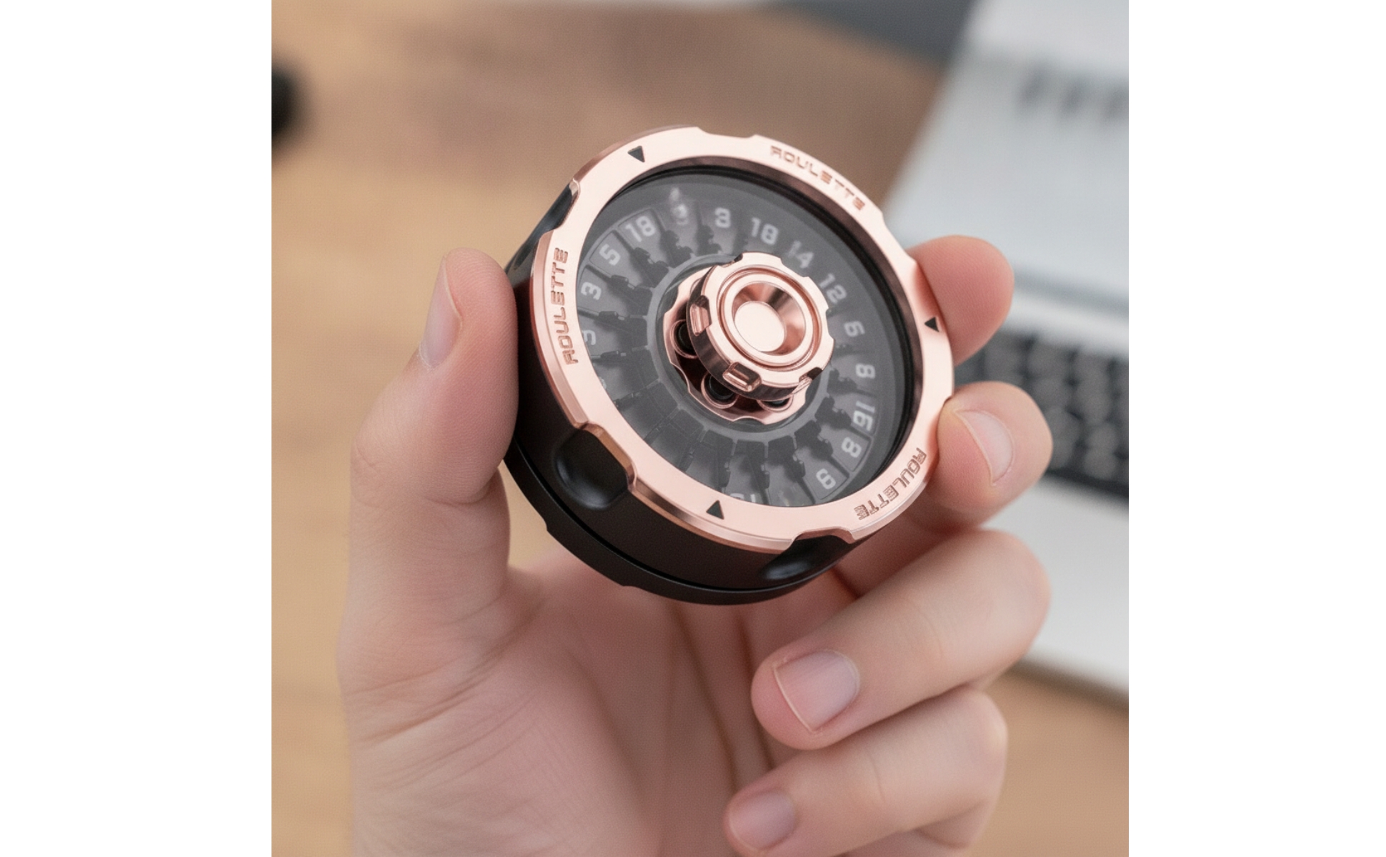 Roulette Wheel Fidget Rotating Wheel with Bearing Mechanical for Office, Adults