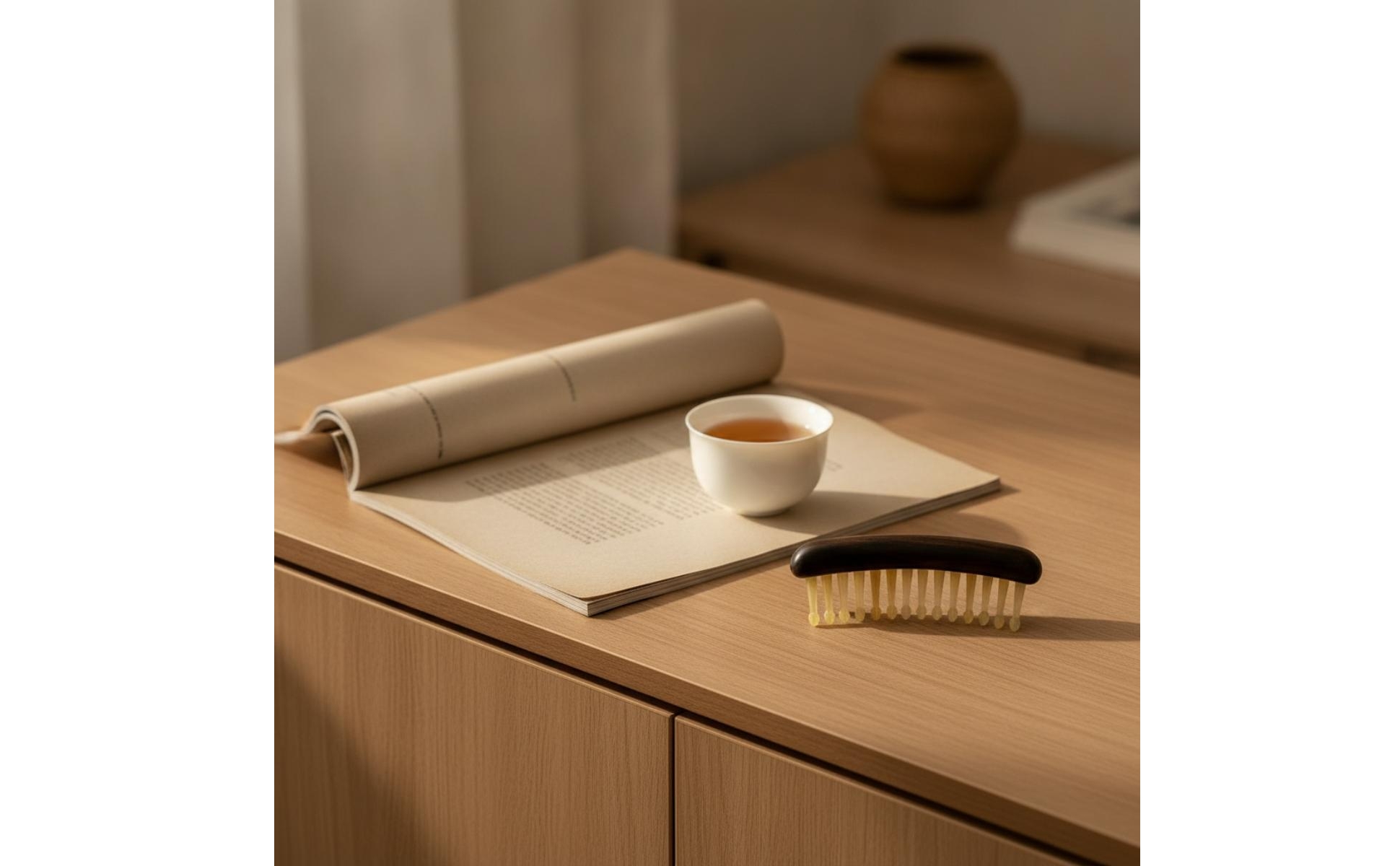 Wooden Massage Comb Hair Care Wooden Scalp Comb Handheld for Travel
