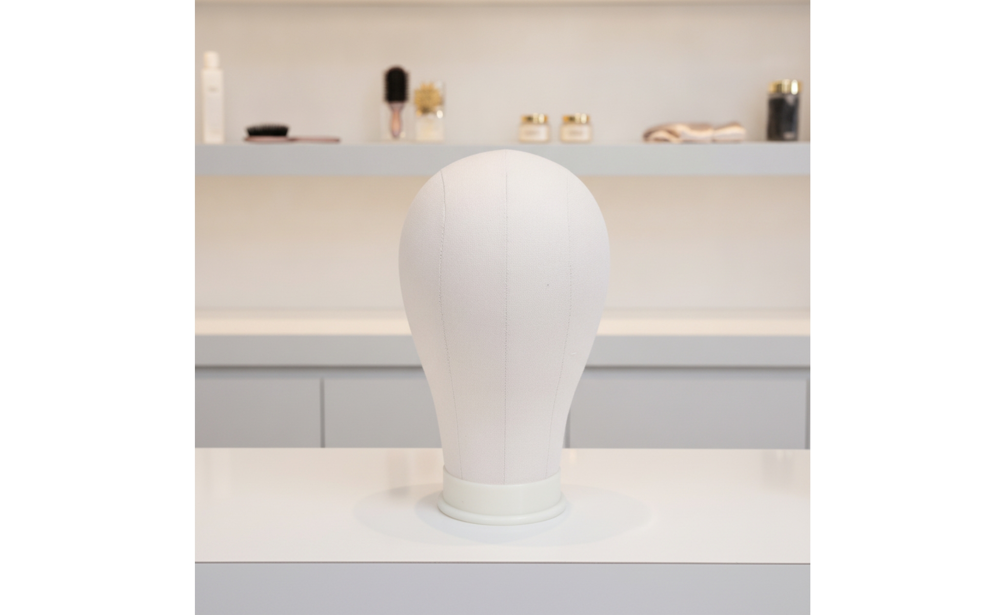 Hairpiece Display Head Textile-Textured Mannequin Head with Cloth Cover Easy To