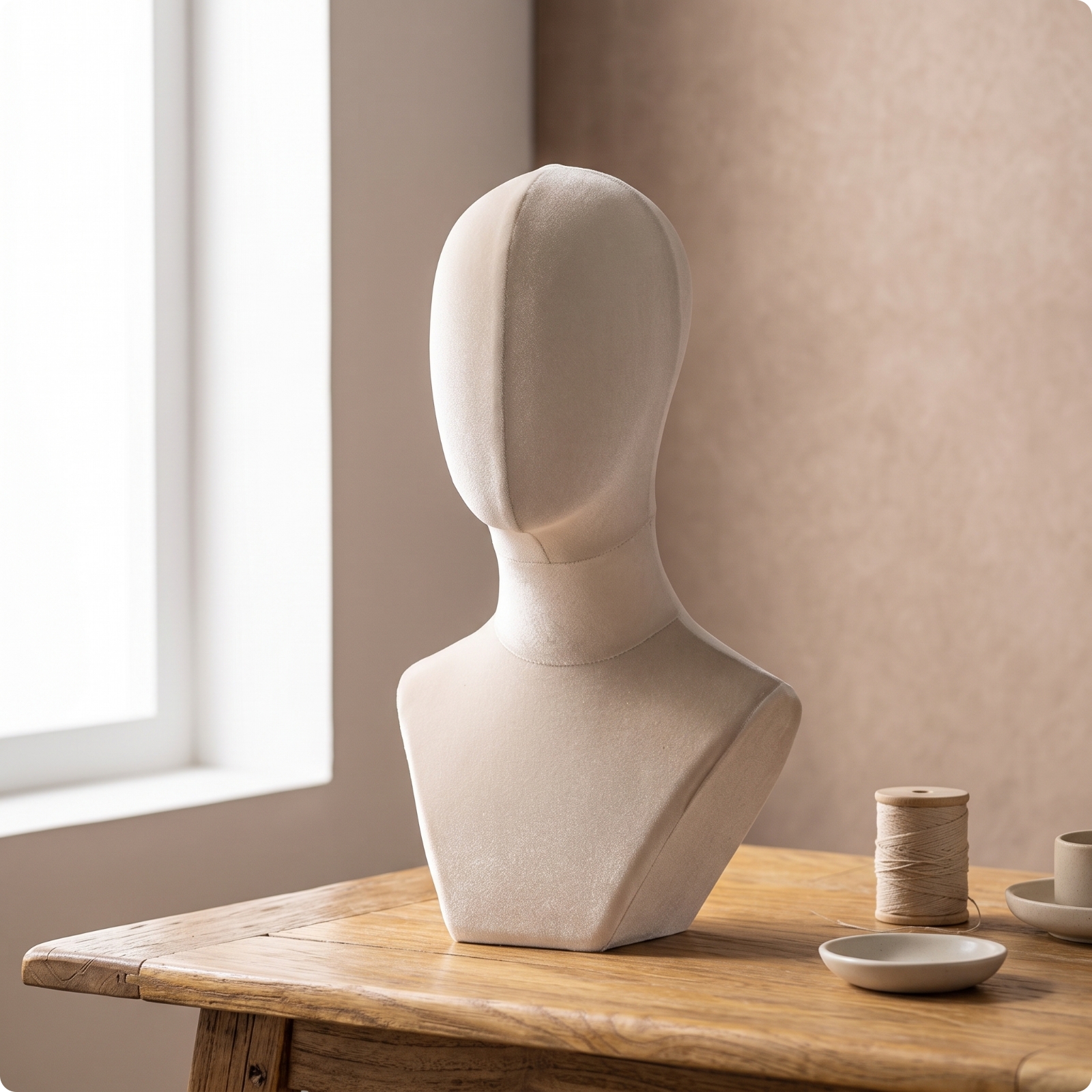 Mannequin Head with Shoulders Life Size for Retail Counters, Boutiques,