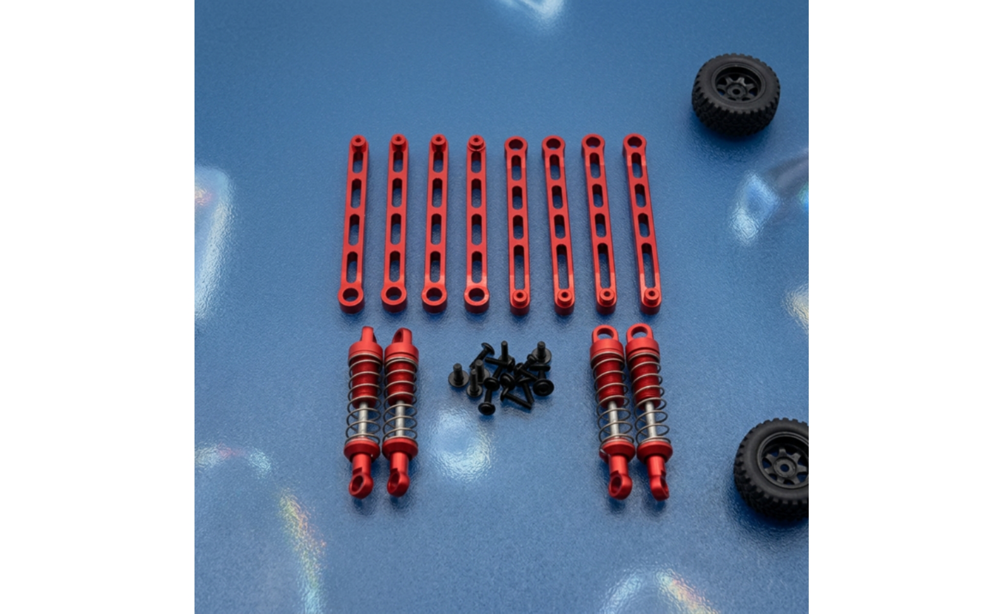Tie Rods with Shock Absorbers Aluminum Tie Rod Kit Metal for RC Car Owners