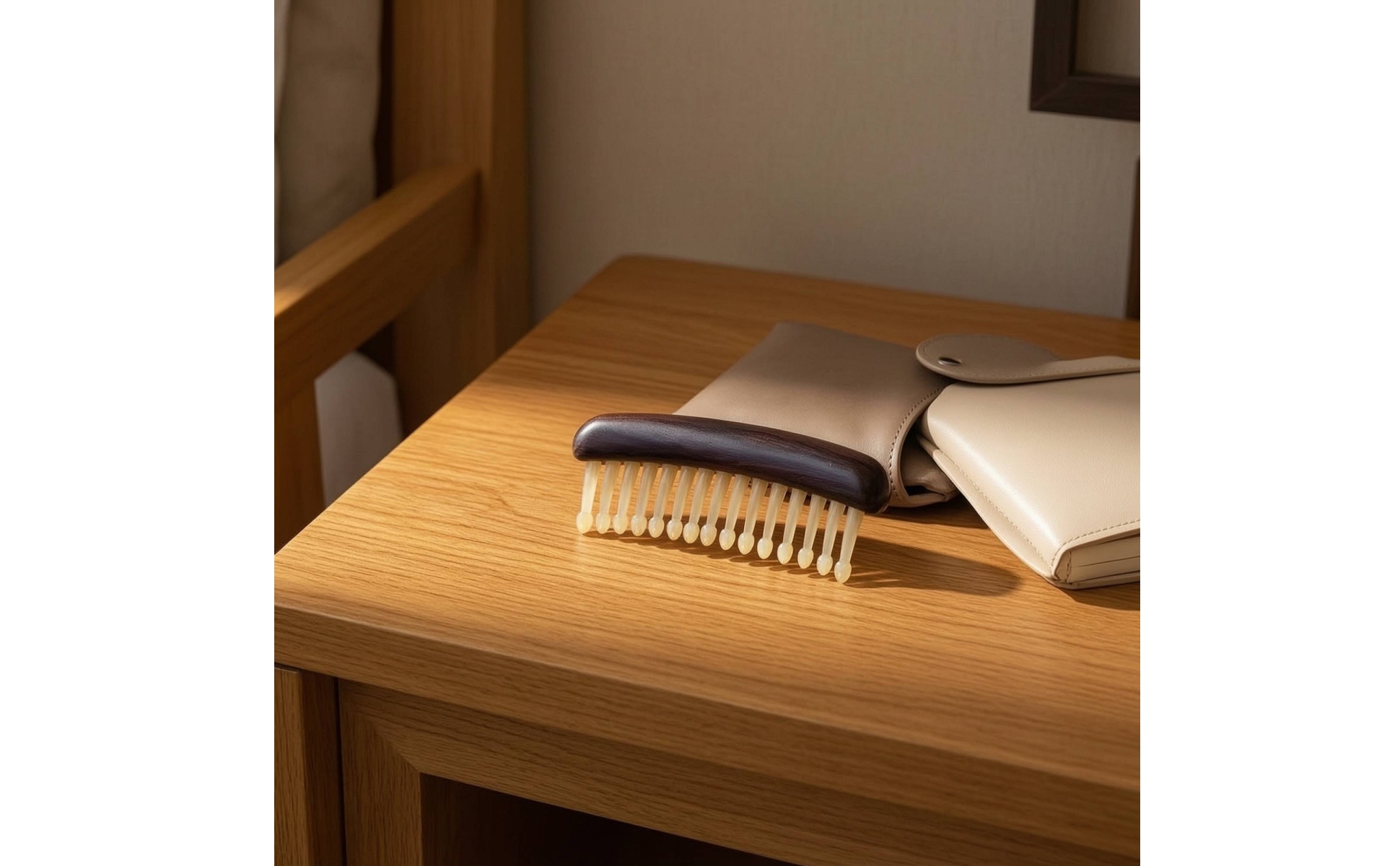 Wooden Massage Comb Hair Care Wooden Scalp Comb Handheld for Travel