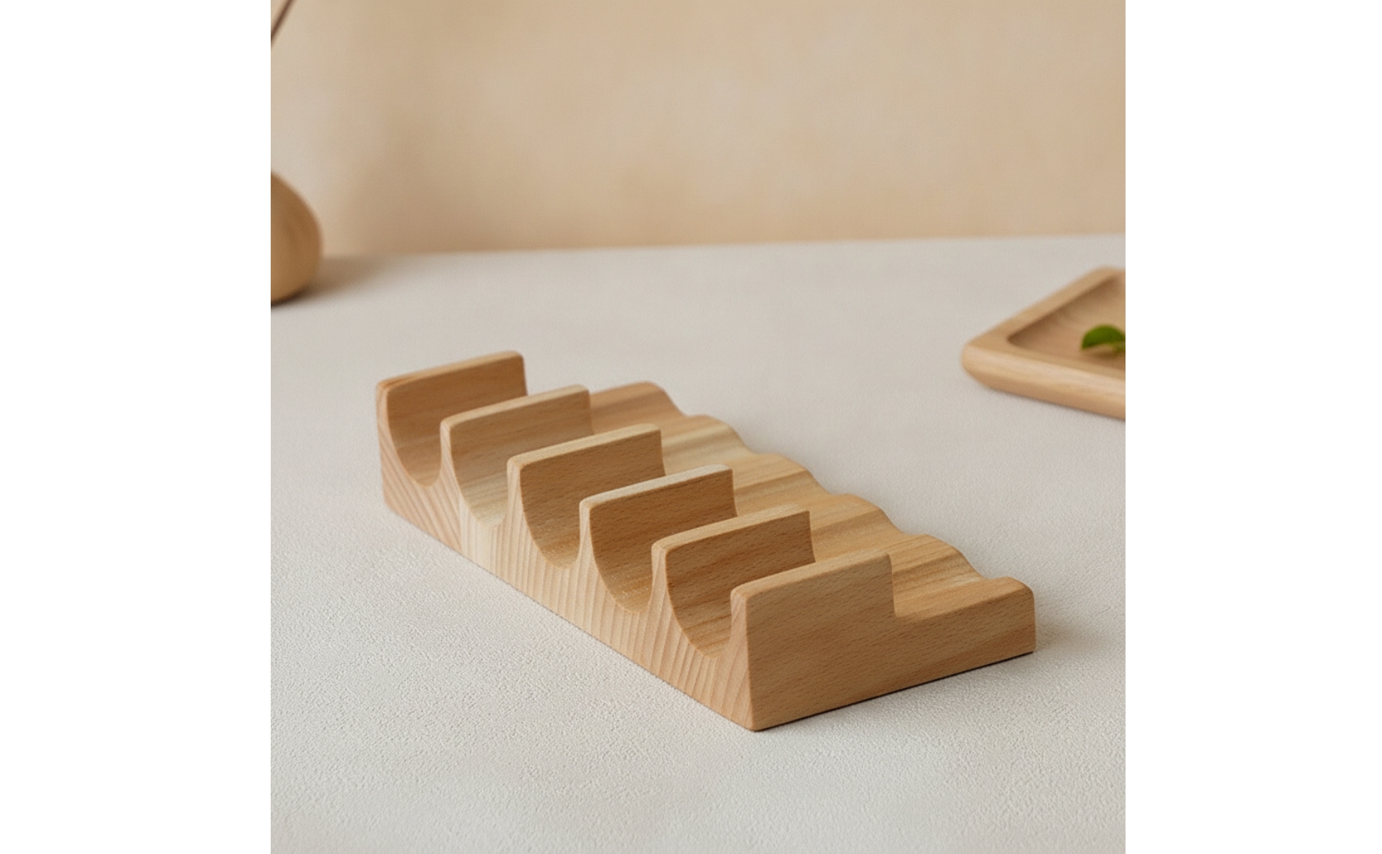 Sushi Holder Wooden Sushi Roll Holder Natural Wood for Restaurants, Home Hosts