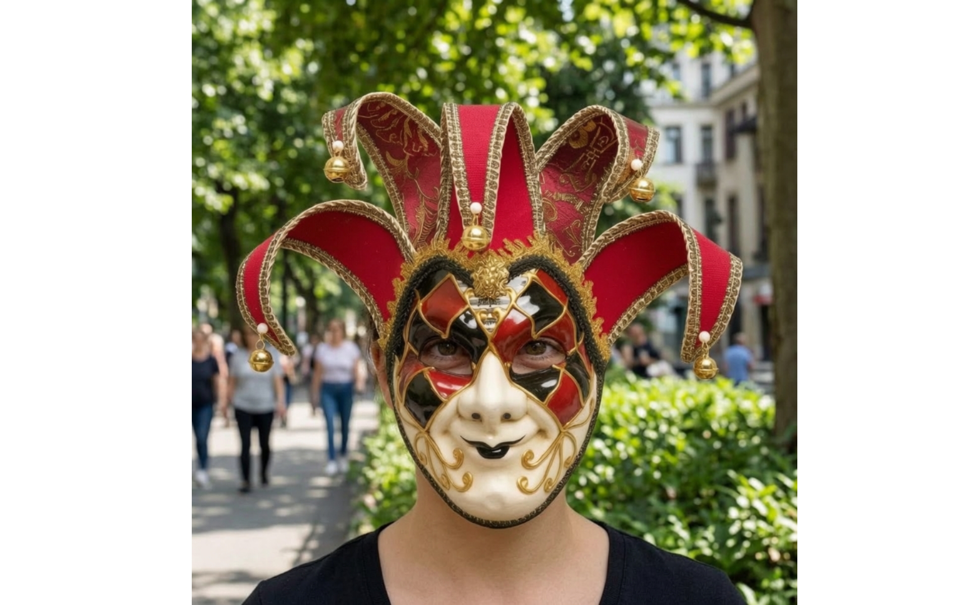 Venetian Mask Decorative Jester Mask Ornate for Theater, Collectors, Performers