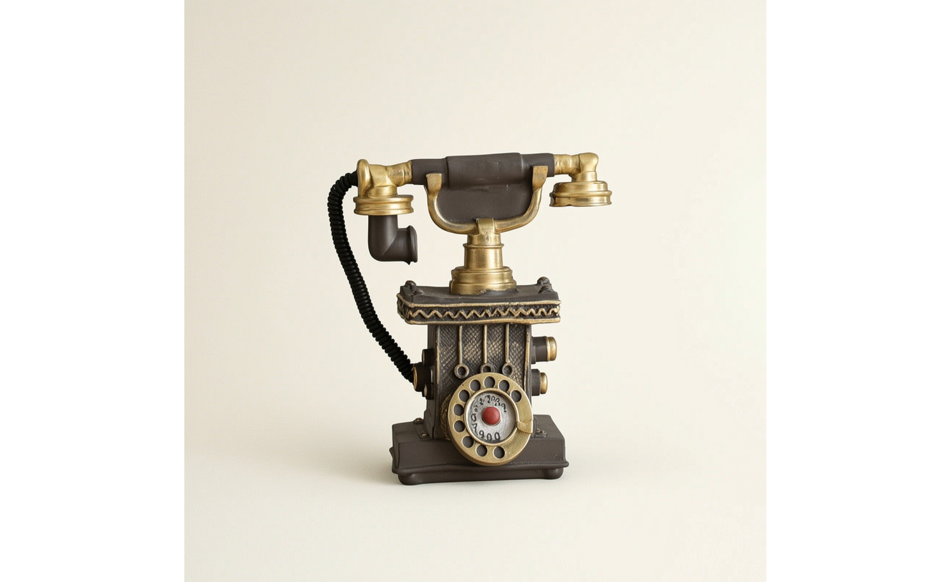 Rotary Telephone Model Retro Rotary Dial Phone Model Decorative for Living Room