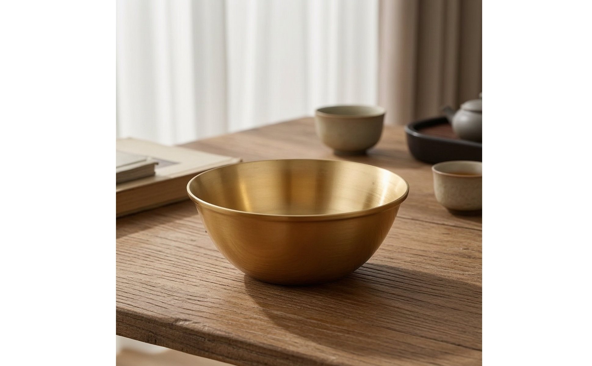 Brass Bowl Polished Offering Bowl Decorative for Meditation Corner, Tabletop