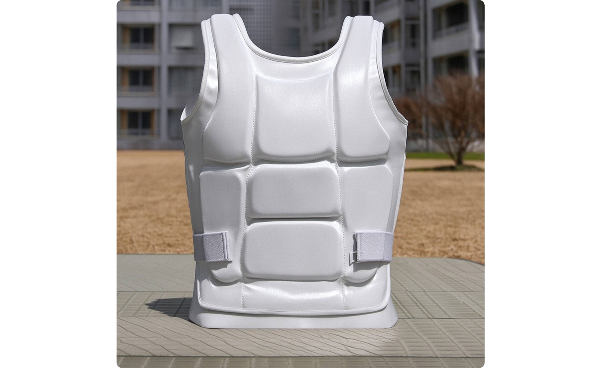 Fighting Arts Chest Protector Firm-Fit Sparring Vest with Straps Padded for Gym
