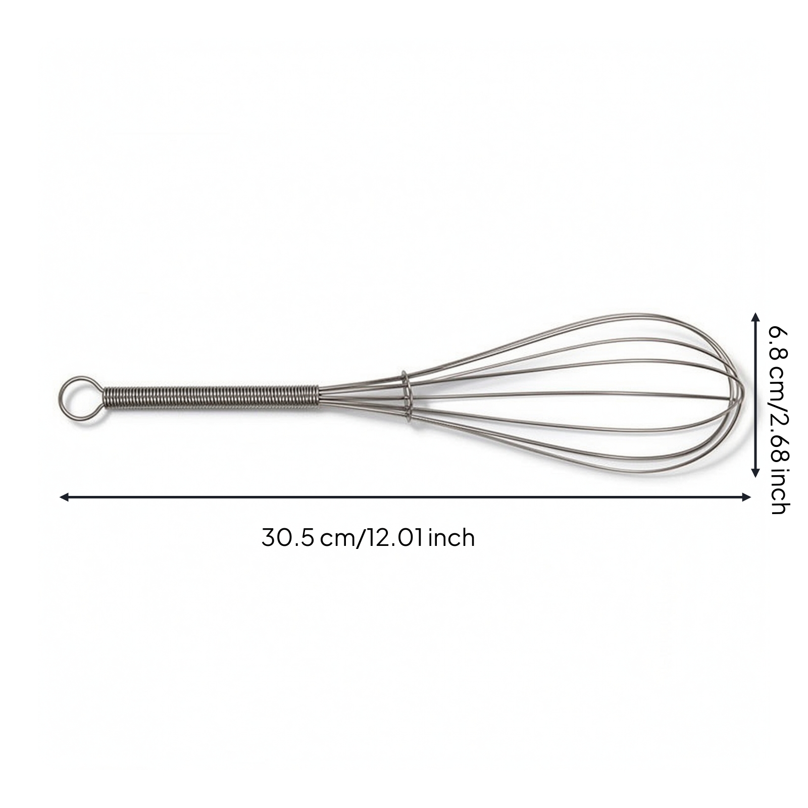Egg Whisk Hand-Held Manual Whisk Easy-Grip for Baking, Kitchen