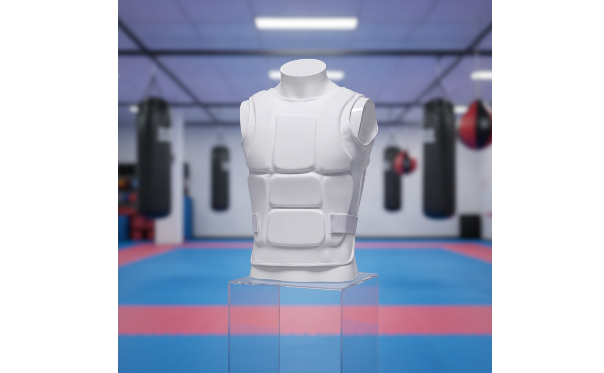 Fighting Arts Chest Protector Firm-Fit Sparring Vest with Straps Padded for Gym