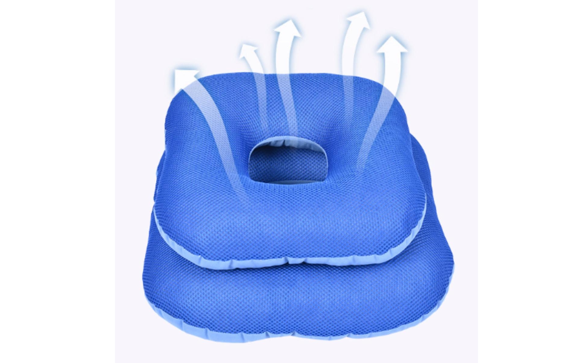Hollow Seat Cushion Pressure-Relief Cushion with Mesh Cover Breathable for Home