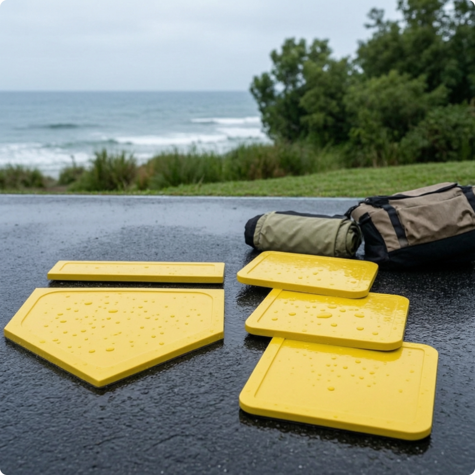 5 Teile Baseball-Bases-Set rutschfest Spielfeldmarkierung wetterfest für