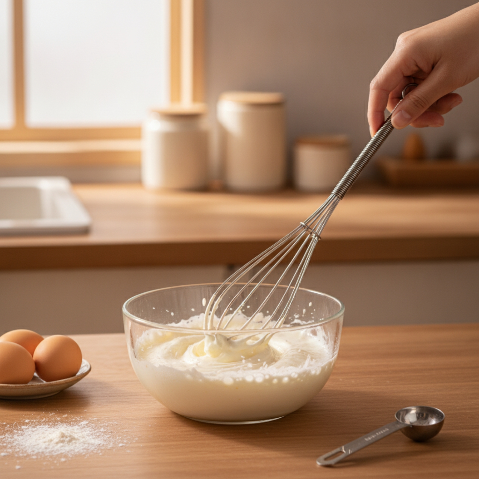 Egg Whisk Hand-Held Manual Whisk Easy-Grip for Baking, Kitchen - Produktbild 6