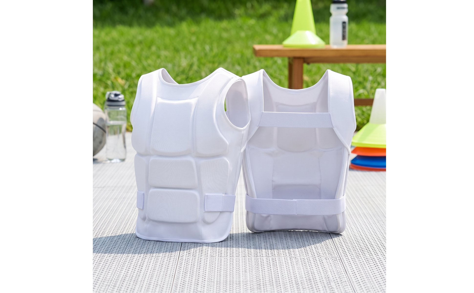 Fighting Arts Chest Protector Firm-Fit Sparring Vest with Straps Padded for Gym