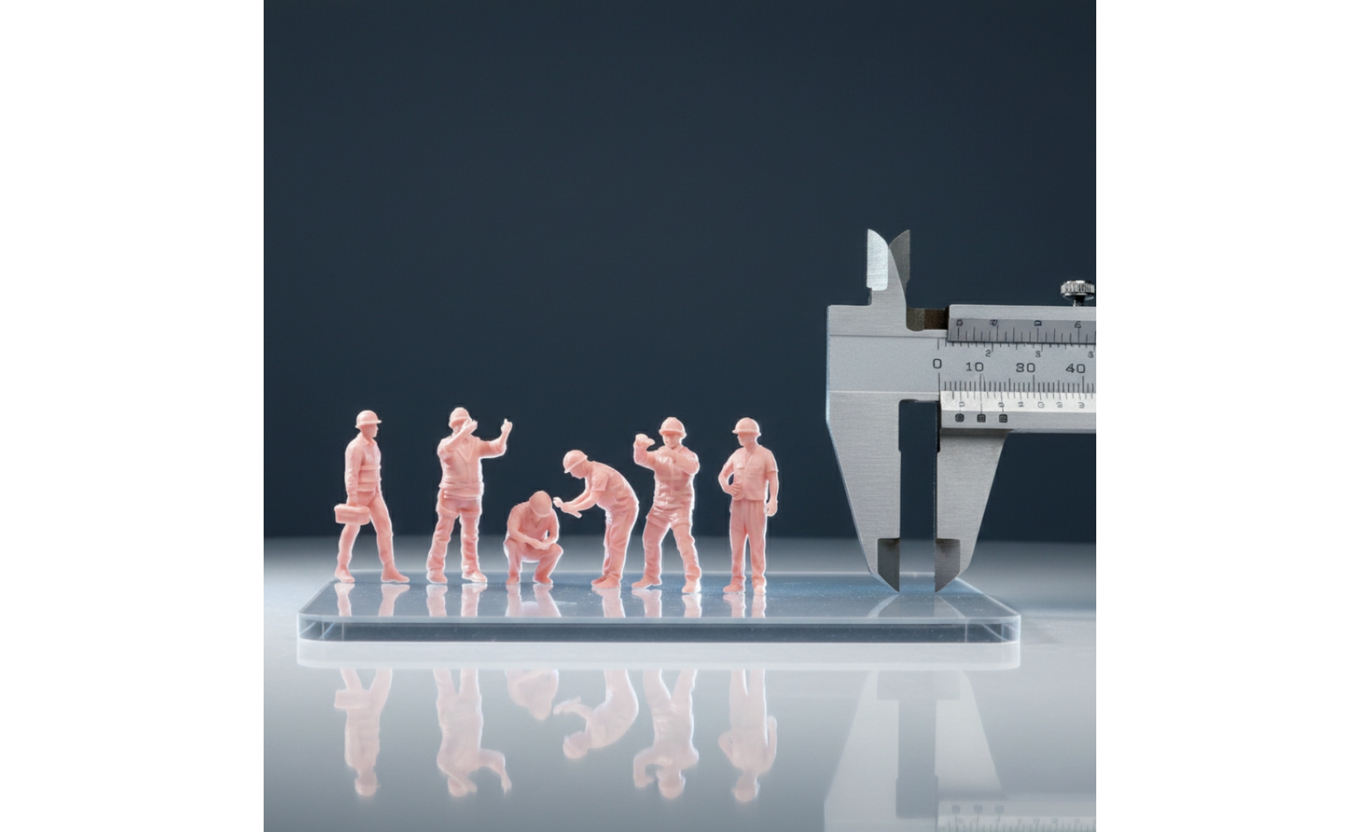6 Pièces Figurine de Chantier Réaliste Figurine à l’échelle 1/64 Détaillé