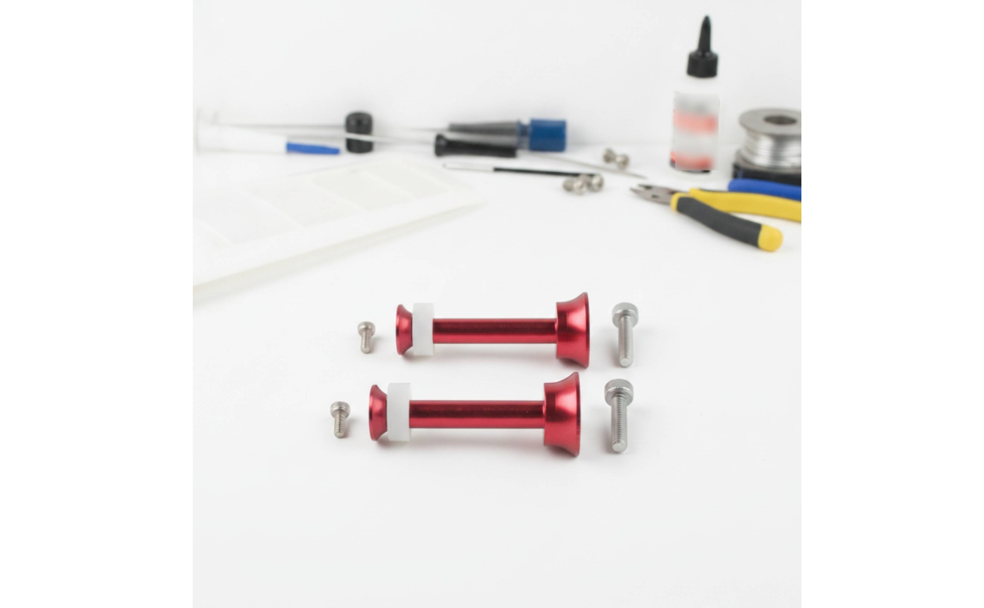 2 Pieces Airplane Wheel Axle Aluminum Landing Gear Axle Anodized for RC Builders