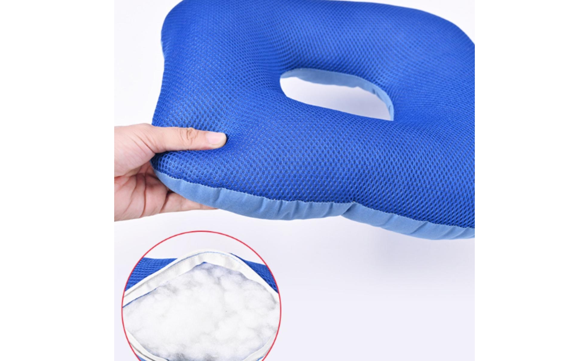 Hollow Seat Cushion Pressure-Relief Cushion with Mesh Cover Breathable for Home