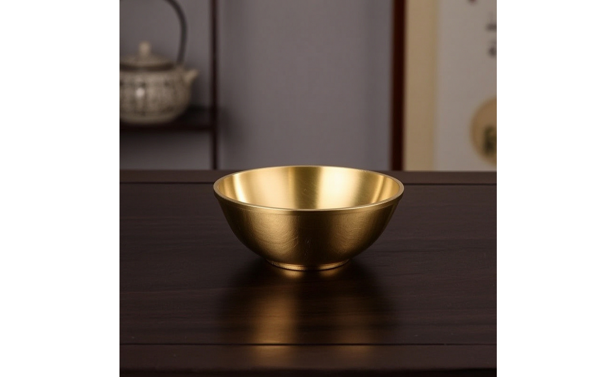 Brass Bowl Polished Offering Bowl Decorative for Meditation Corner, Tabletop