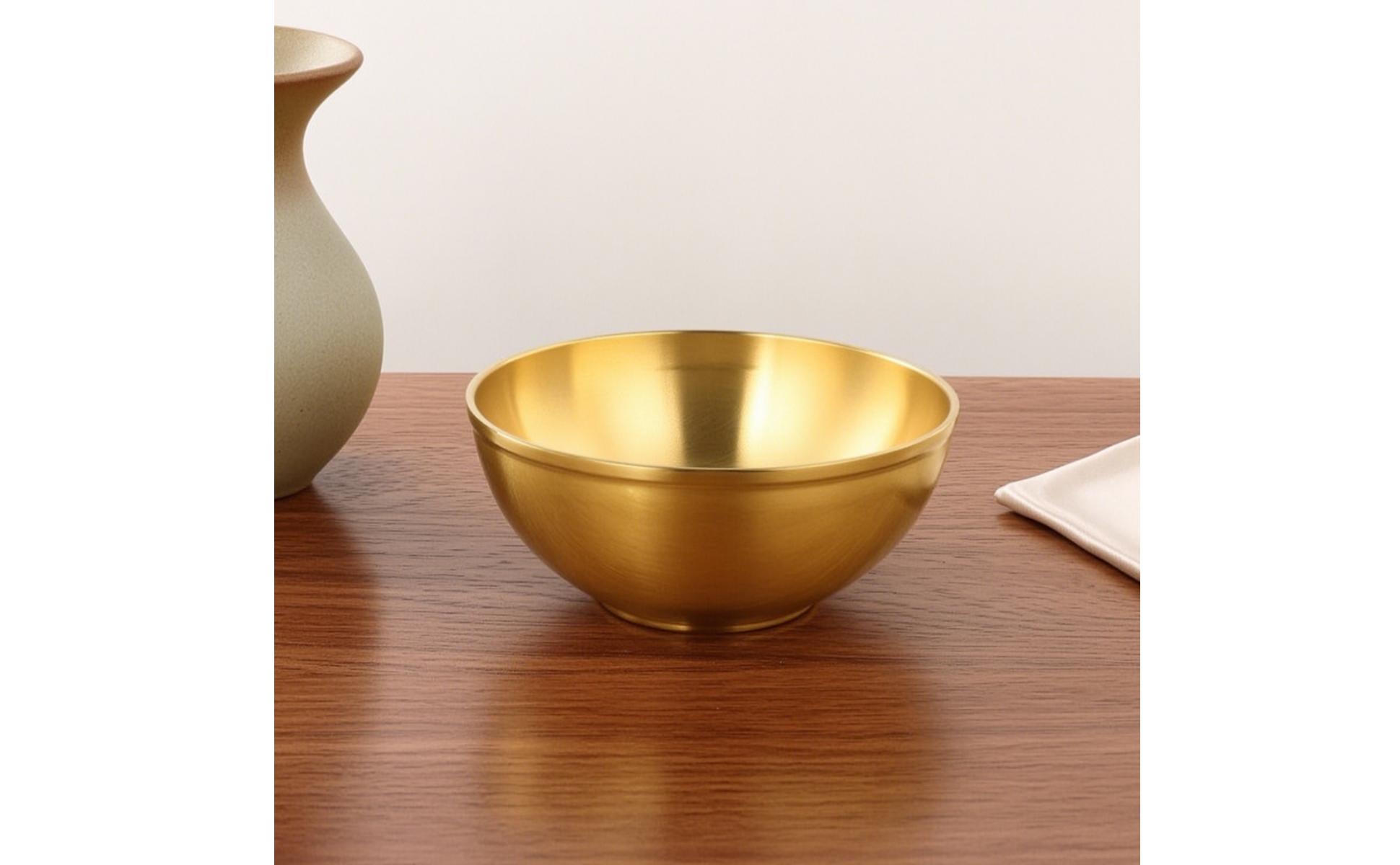 Brass Bowl Polished Offering Bowl Decorative for Meditation Corner, Tabletop