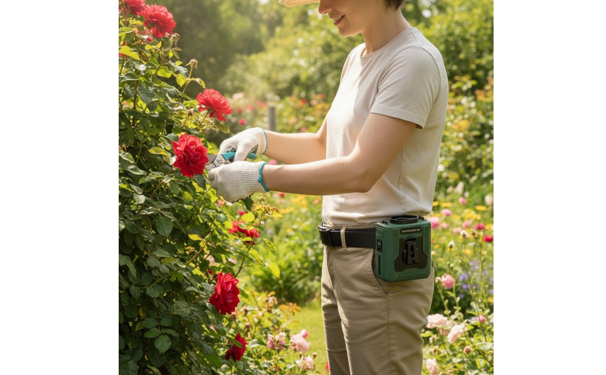 Portable Waist Fan Hands-Unrestricted Waist Fan Compact for Yard Work, Camping