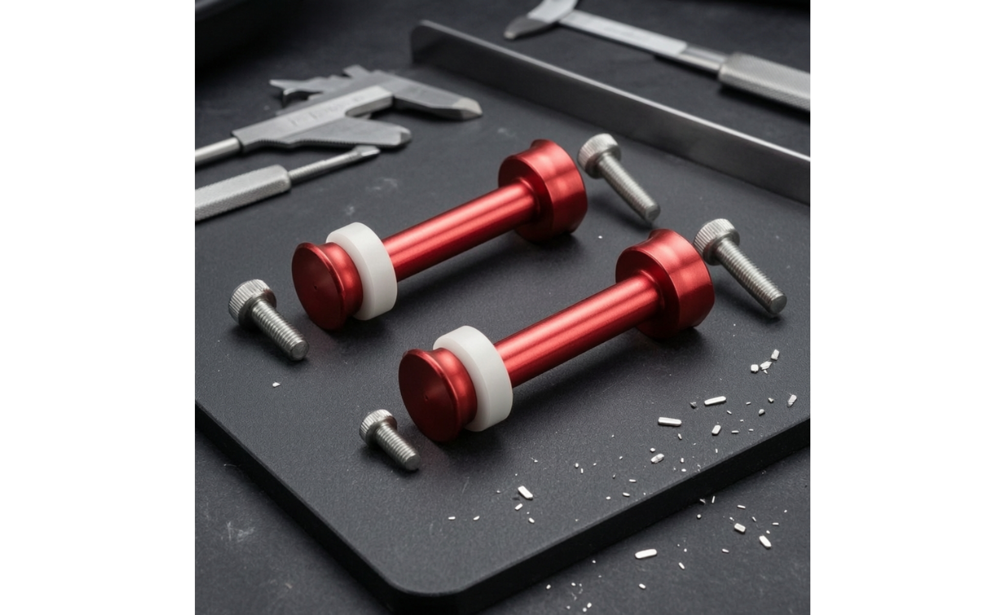 2 Pieces Airplane Wheel Axle Aluminum Landing Gear Axle Anodized for RC Builders