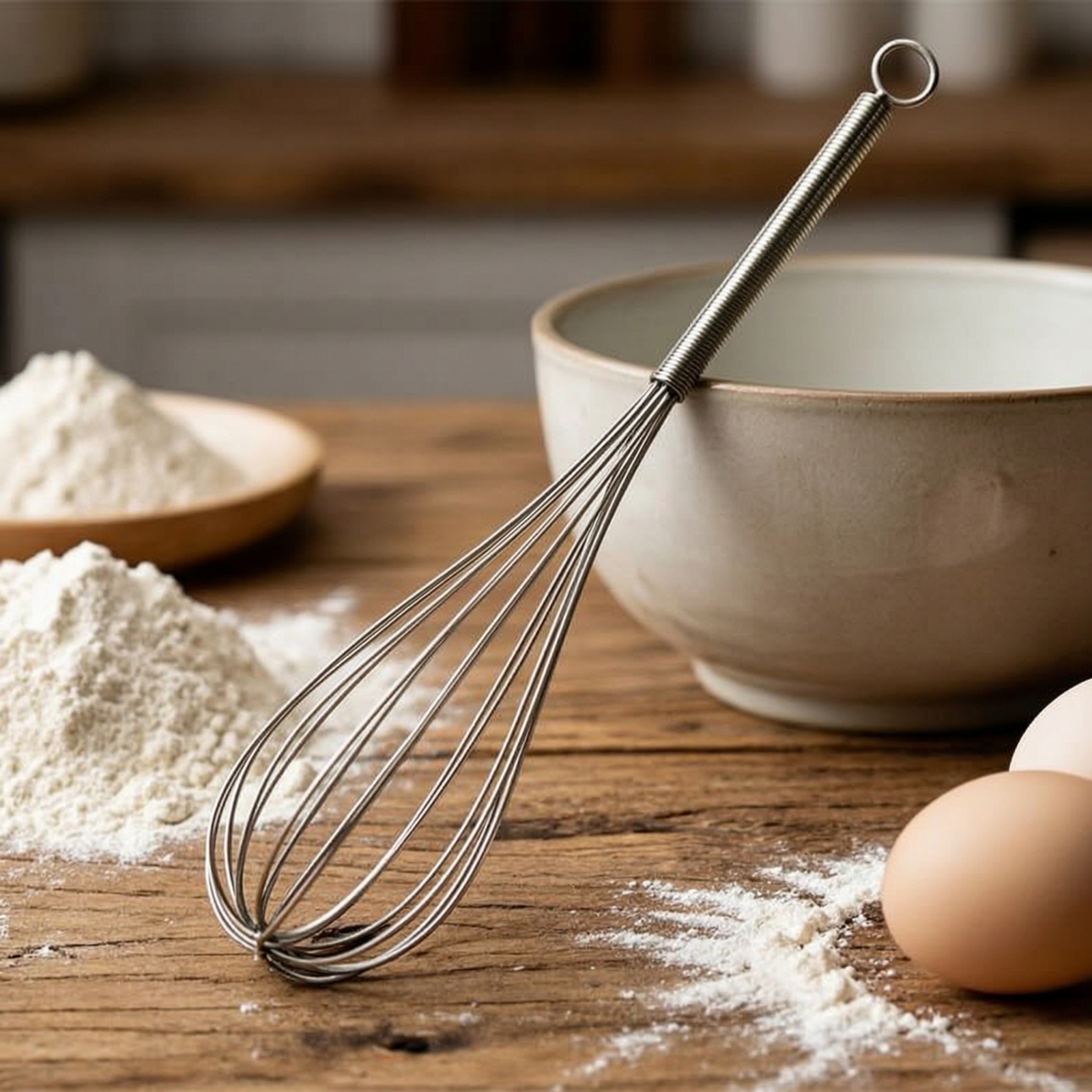 Egg Whisk Hand-Held Manual Whisk Easy-Grip for Baking, Kitchen - Produktbild 3