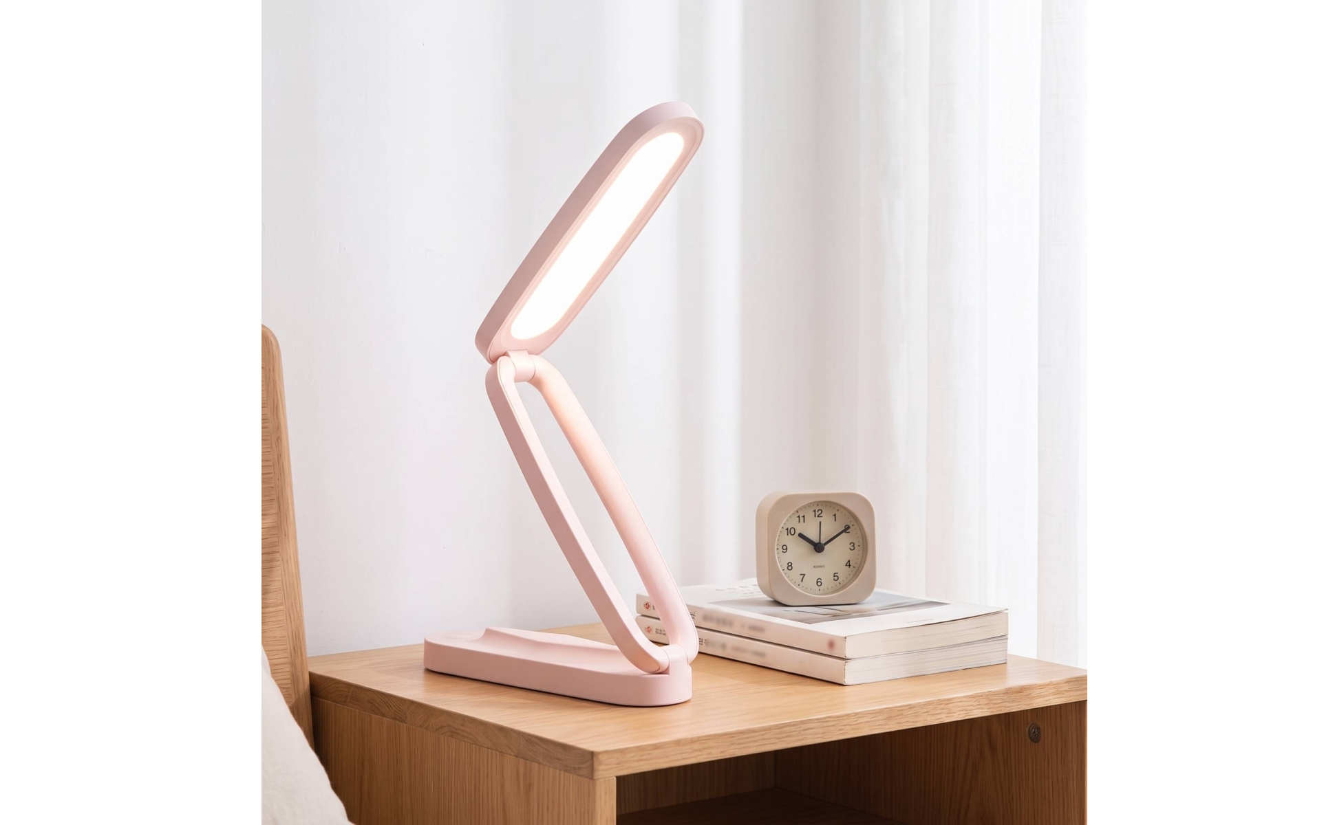 LED Desk Lamp Dimmable Foldable Desk Lamp Rechargeable for Dorm Room, Students