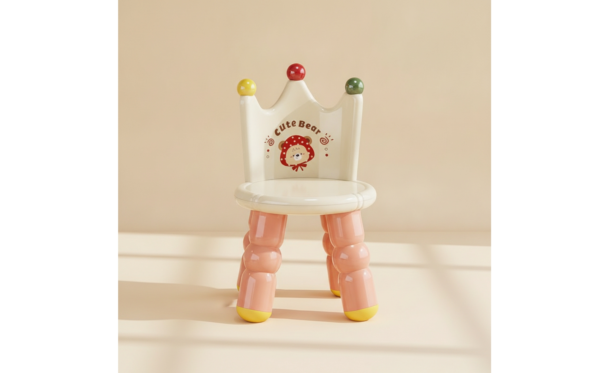 Stool with Backrest Anti-Slip Toddler Stool Supportive for Playroom, Toddlers