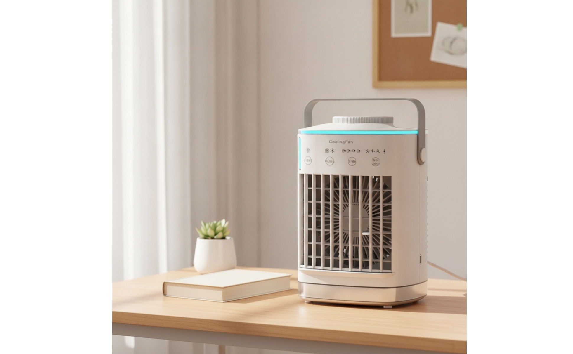 Desktop Air Cooler with Water Tank Timer Personal Air Cooler with Water Tank