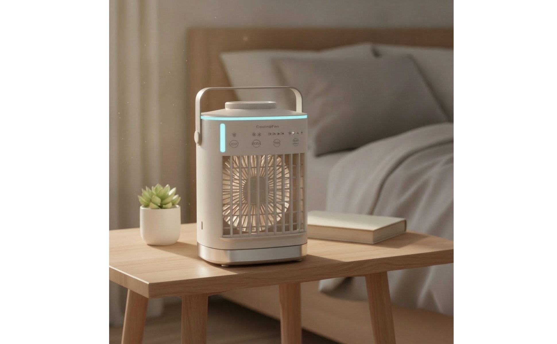 Desktop Air Cooler with Water Tank Timer Personal Air Cooler with Water Tank