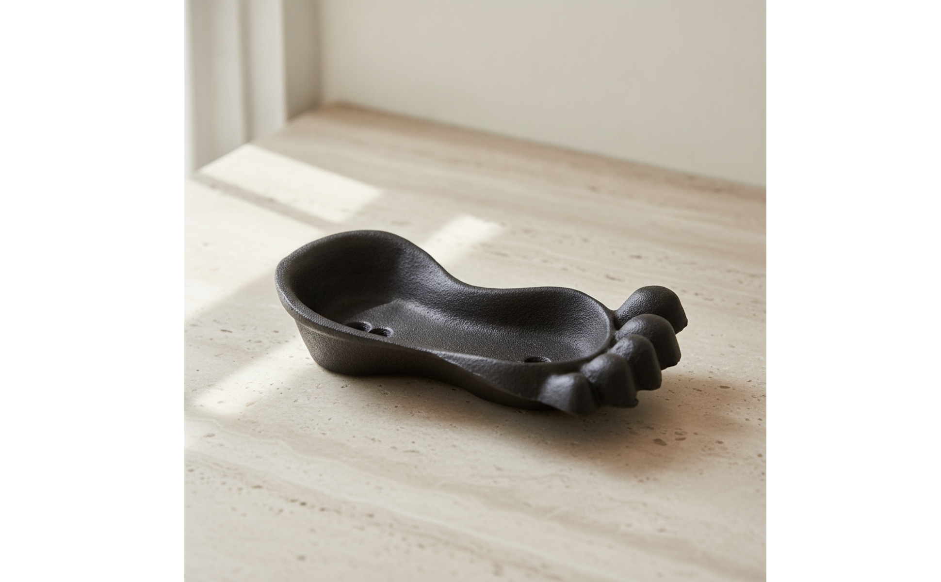 Cast Iron Soap Dish Rustic Soap Dish with Drainage Holes Decorative for Bathroom