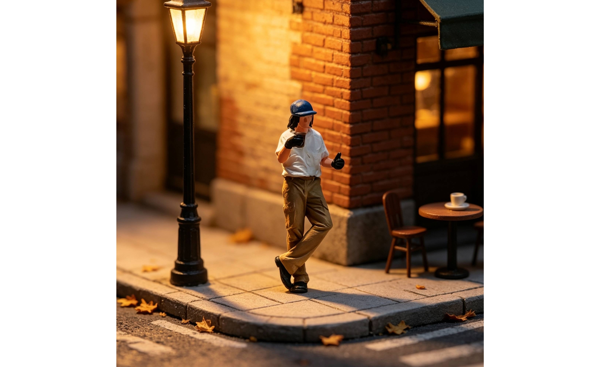 Miniature Male Figurine Hand-Painted 1/64 Scale Figure Detailed for Photography