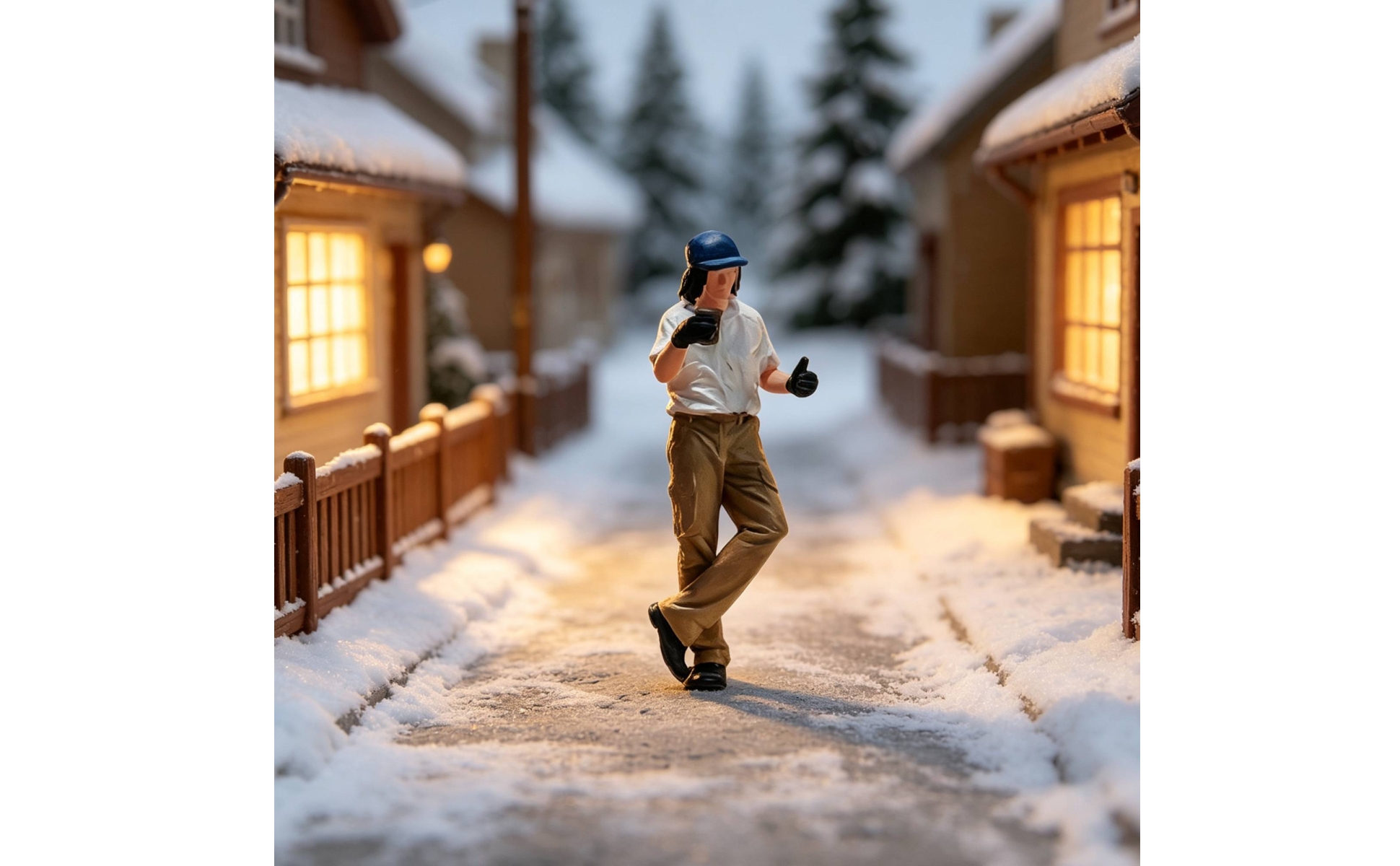 Miniature Male Figurine Hand-Painted 1/64 Scale Figure Detailed for Photography